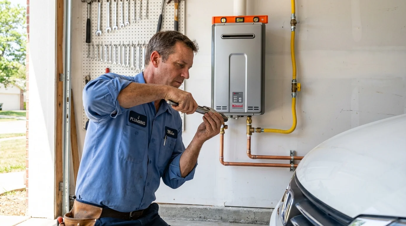 Tankless water heater installation by a Johns Plumbing LLC plumber in Pagosa Springs